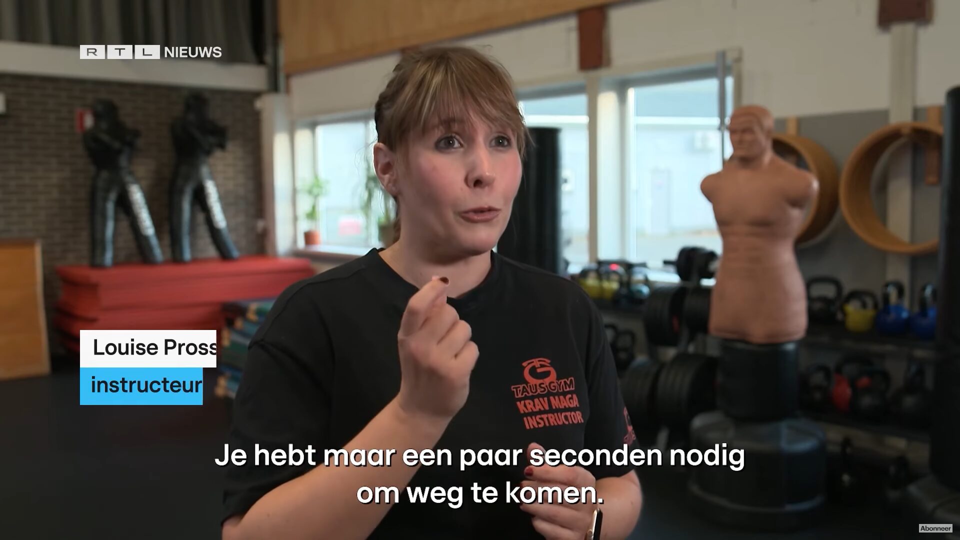 Still RTL Nieuws: item over populariteit van zelfverdedigingscursussen